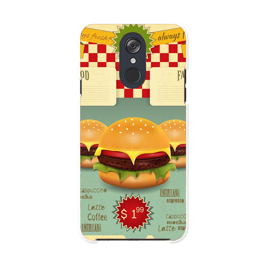 L-03K LG Electronics LG style エルジースタイル l03k docomo ドコモ スマホ カバー ケース スマホケース スマホカバー PC ハードケース 006345 英語　レトロ　ハンバーガー