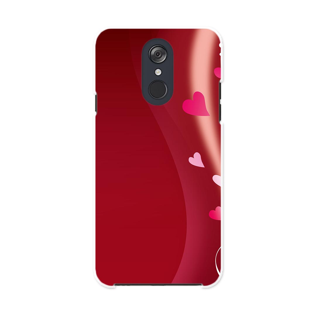 L-03K LG Electronics LG style エルジースタイル l03k docomo ドコモ スマホ カバー ケース スマホケース スマホカバー PC ハードケース 007840 赤　レッド　ハート　ピンク