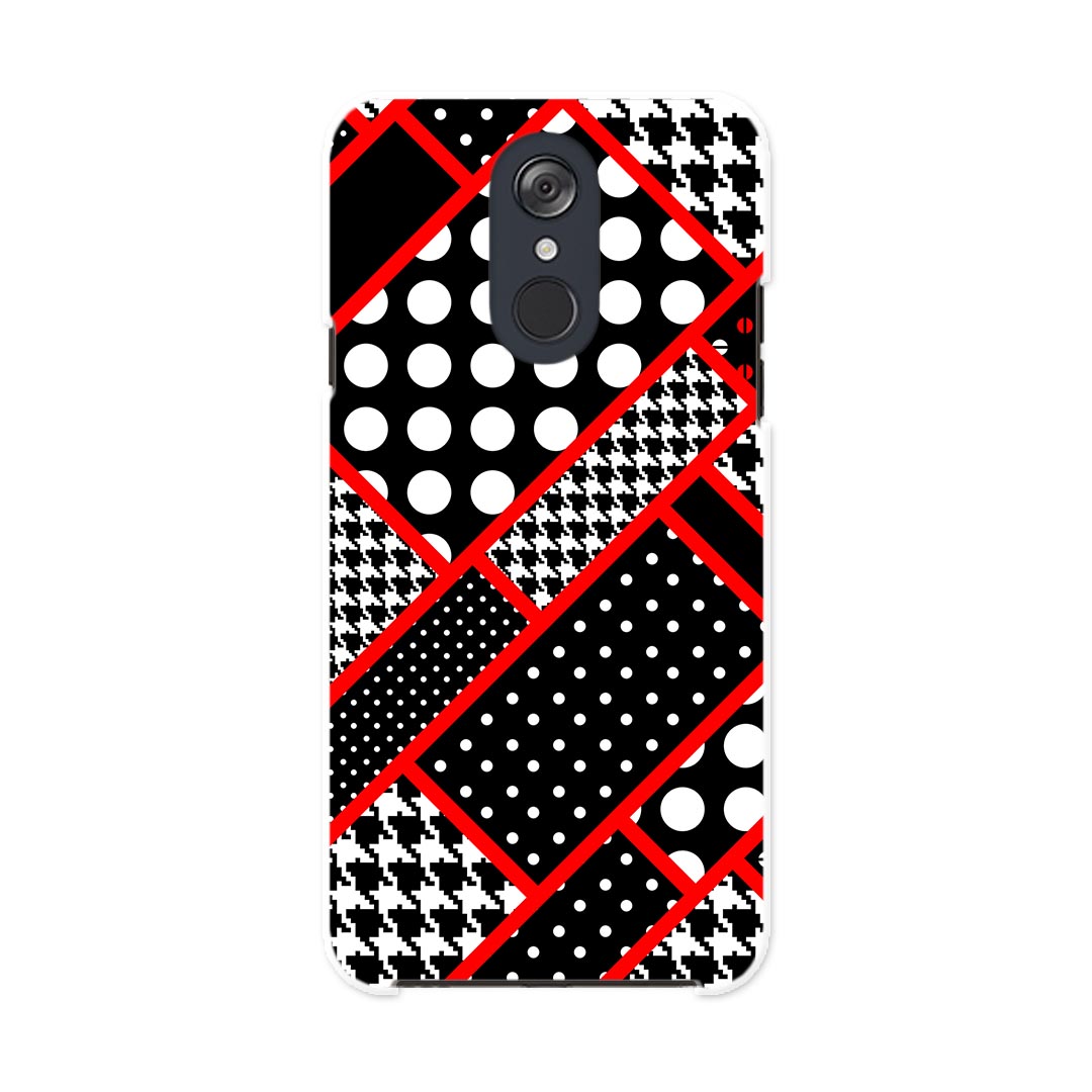 L-03K LG Electronics LG style エルジースタイル l03k docomo ドコモ スマホ カバー ケース スマホケース スマホカバー PC ハードケース 008555 柄 模様 水玉 赤 レッド