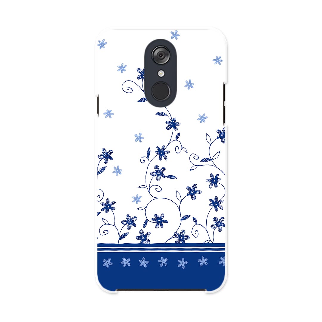 L-03K LG Electronics LG style エルジースタイル l03k docomo ドコモ スマホ カバー ケース スマホケース スマホカバー PC ハードケース 008596 青　ブルー　花　フラワー