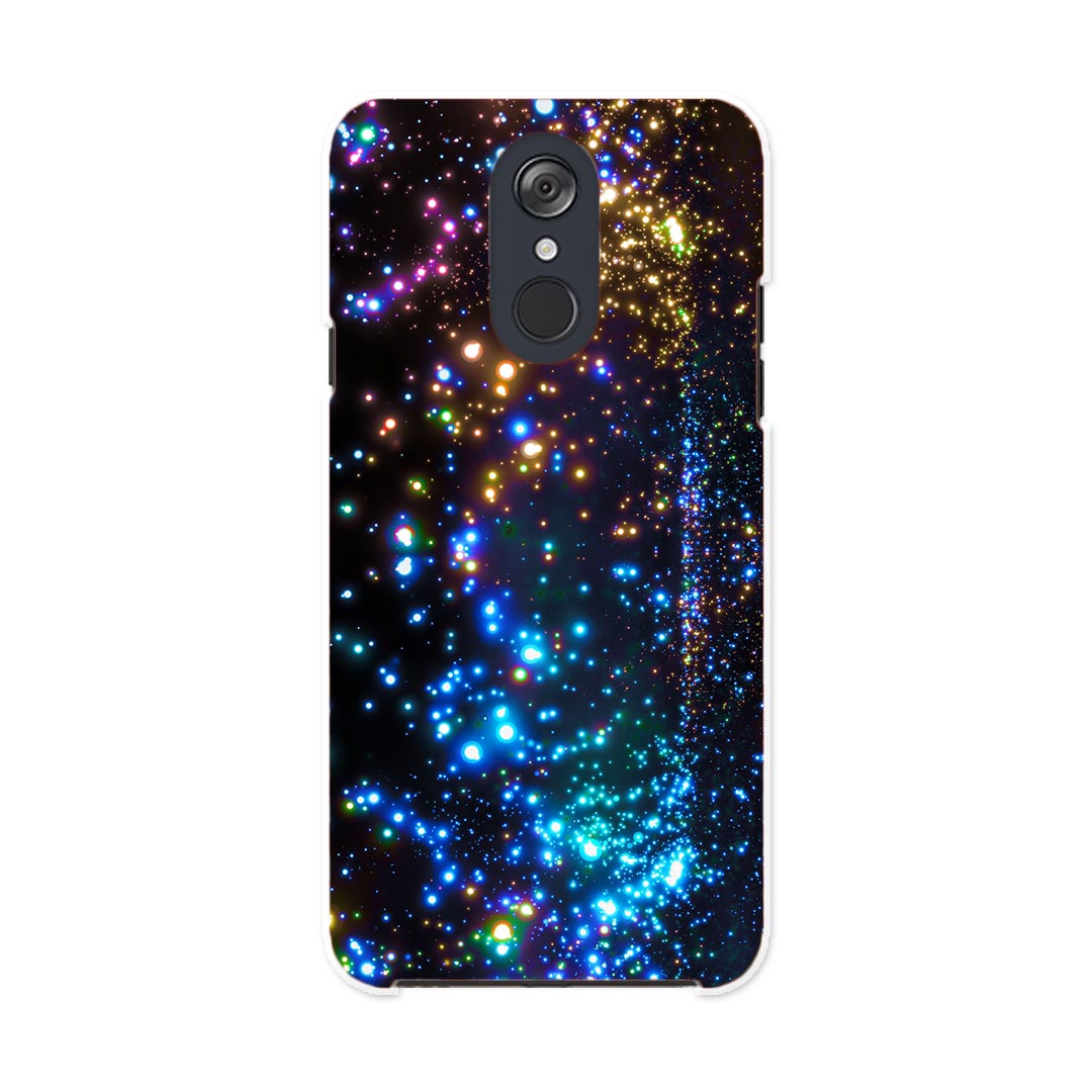 L-03K LG Electronics LG style エルジースタイル l03k docomo ドコモ スマホ カバー ケース スマホケース スマホカバー PC ハードケース 010199 キラキラ 宇宙 カラフル