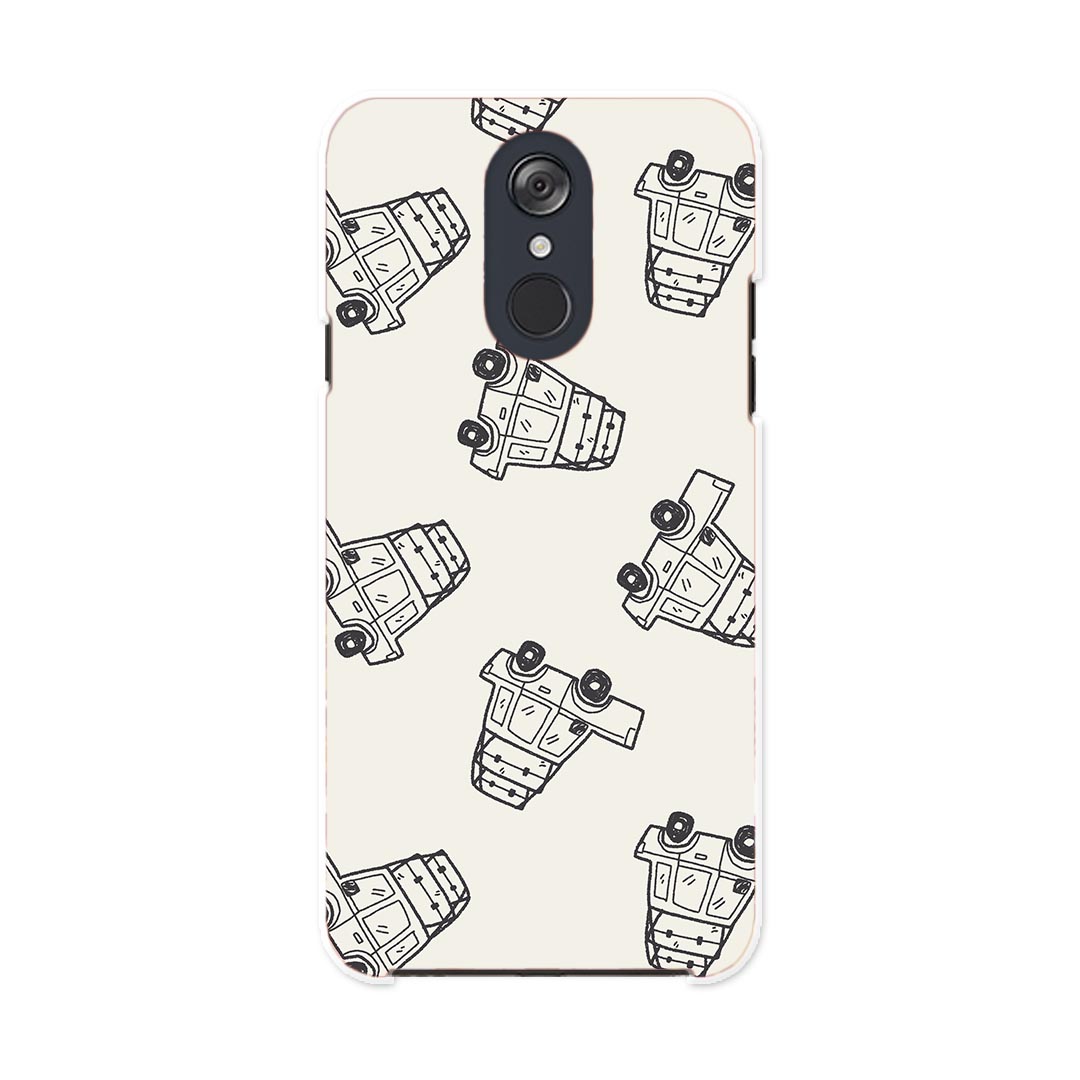 L-03K LG Electronics LG style エルジースタイル l03k docomo ドコモ スマホ カバー ケース スマホケース スマホカバー PC ハードケース 010668 車　イラスト　白