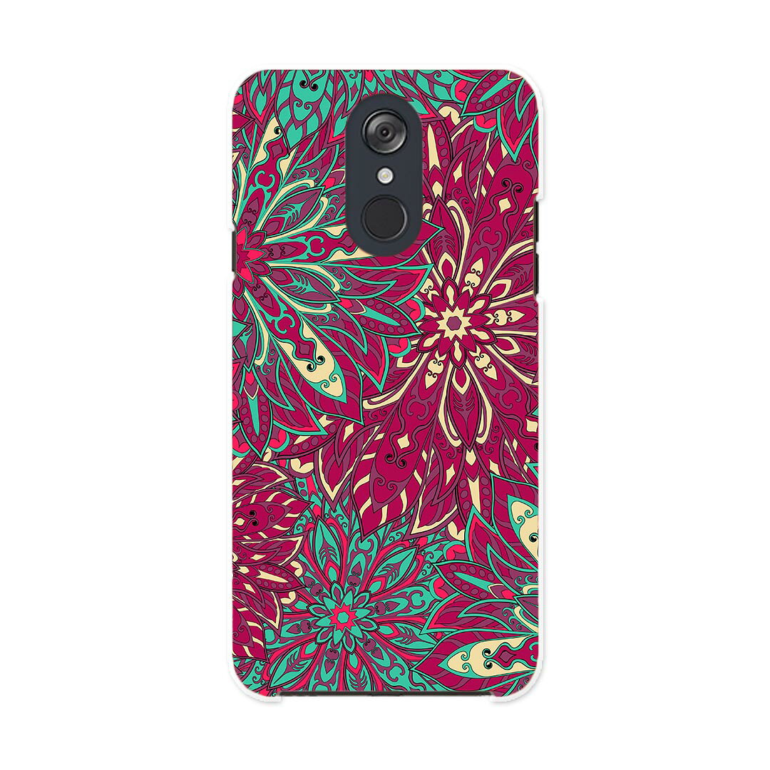 L-03K LG Electronics LG style エルジースタイル l03k docomo ドコモ スマホ カバー ケース スマホケース スマホカバー PC ハードケース 011915 花　レトロ　赤