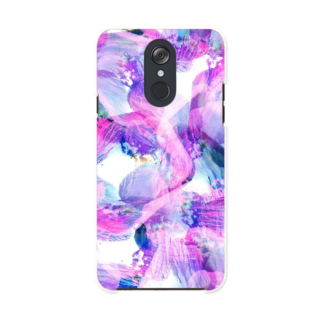 L-03K LG Electronics LG style エルジースタイル l03k docomo ドコモ スマホ カバー ケース スマホケース スマホカバー PC ハードケース 012529 紫　ピンク　水彩