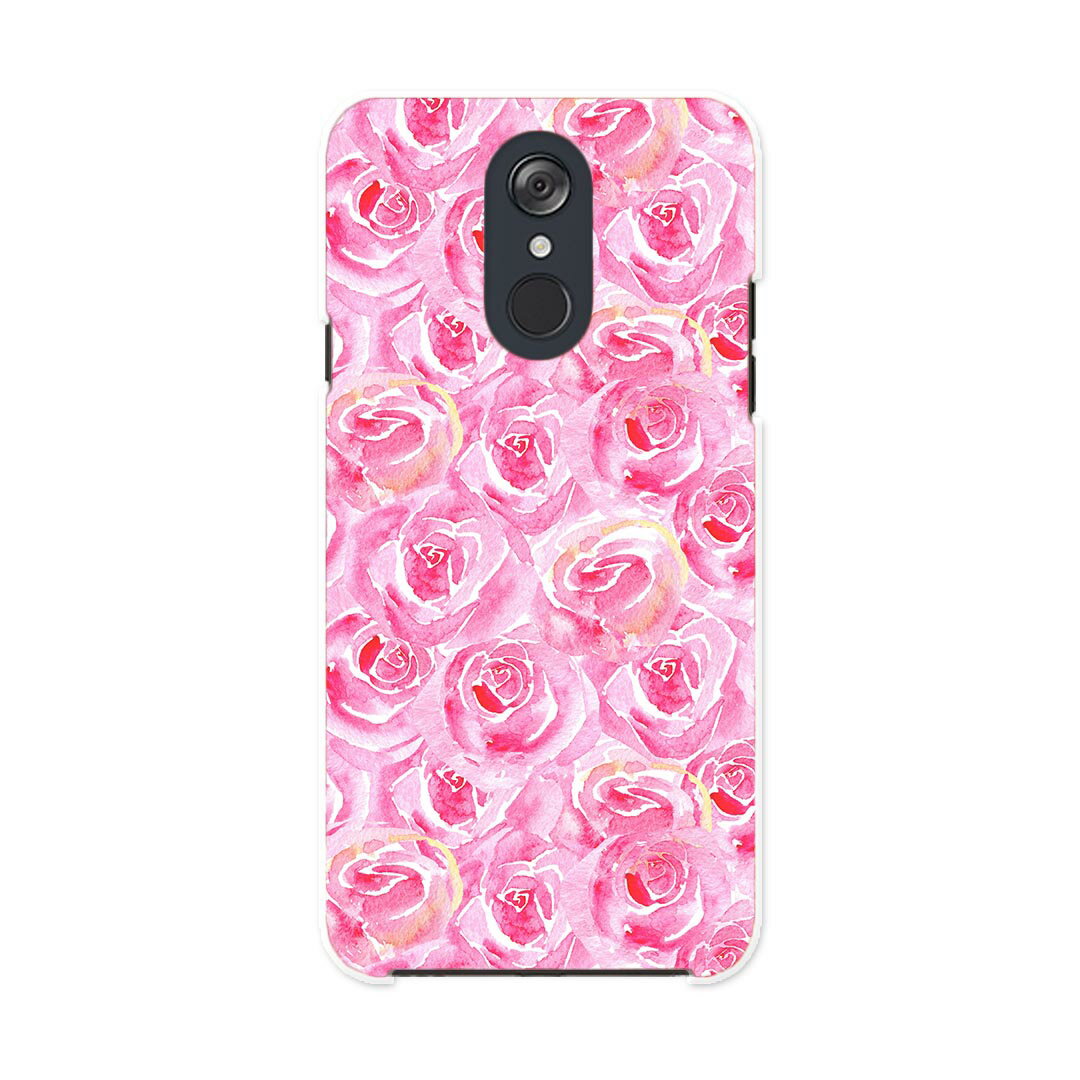 乐天商城 - L-03K LG Electronics LG style エルジースタイル l03k docomo ドコモ スマホ カバー ケース スマホケース スマホカバー PC ハードケース 012604 花　バラ　ピンク