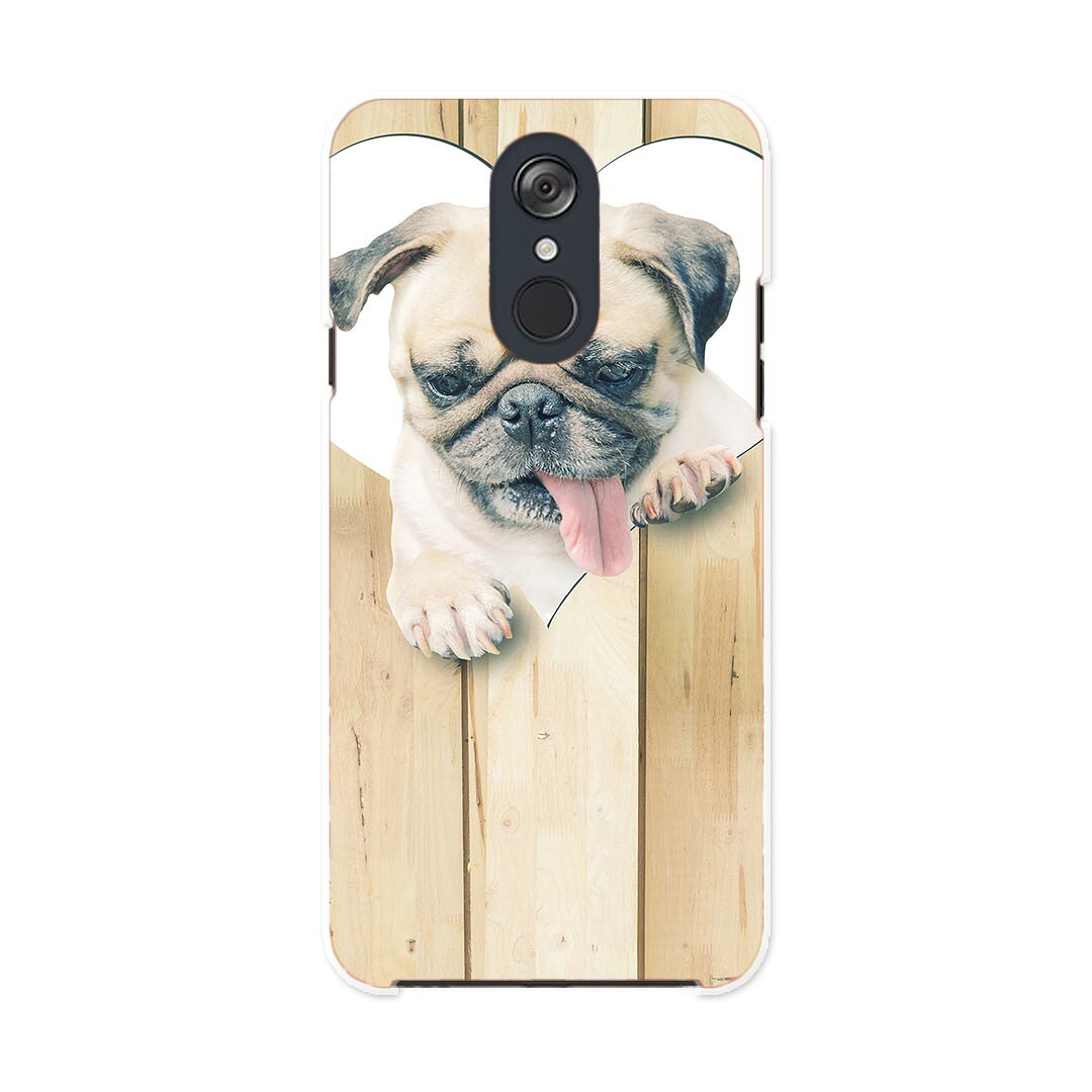 L-03K LG Electronics LG style エルジースタイル l03k docomo ドコモ スマホ カバー ケース スマホケース スマホカバー PC ハードケース 013529 犬　パグ　ハート