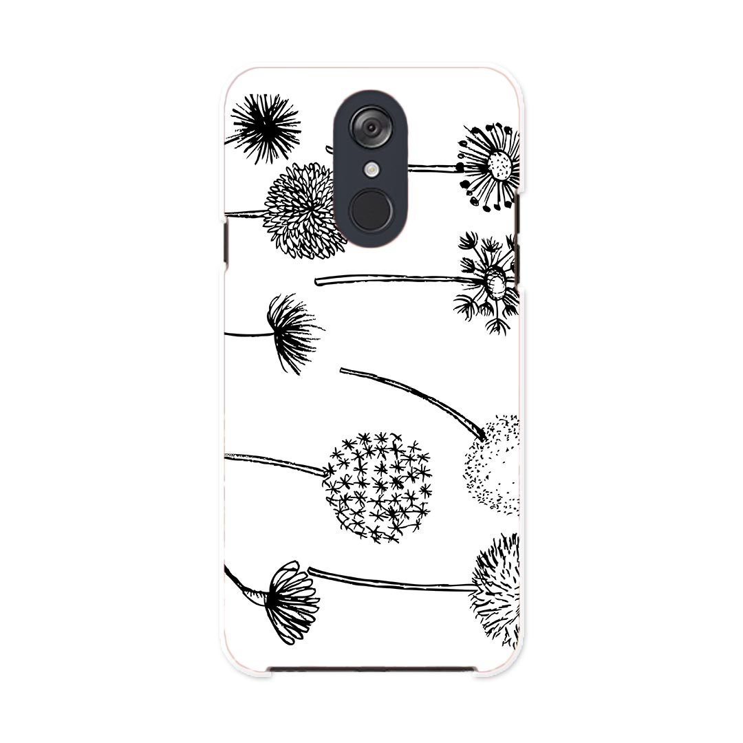 L-03K LG Electronics LG style エルジースタイル l03k docomo ドコモ スマホ カバー ケース スマホケース スマホカバー PC ハードケース 014809 たんぽぽ　綿毛　白黒