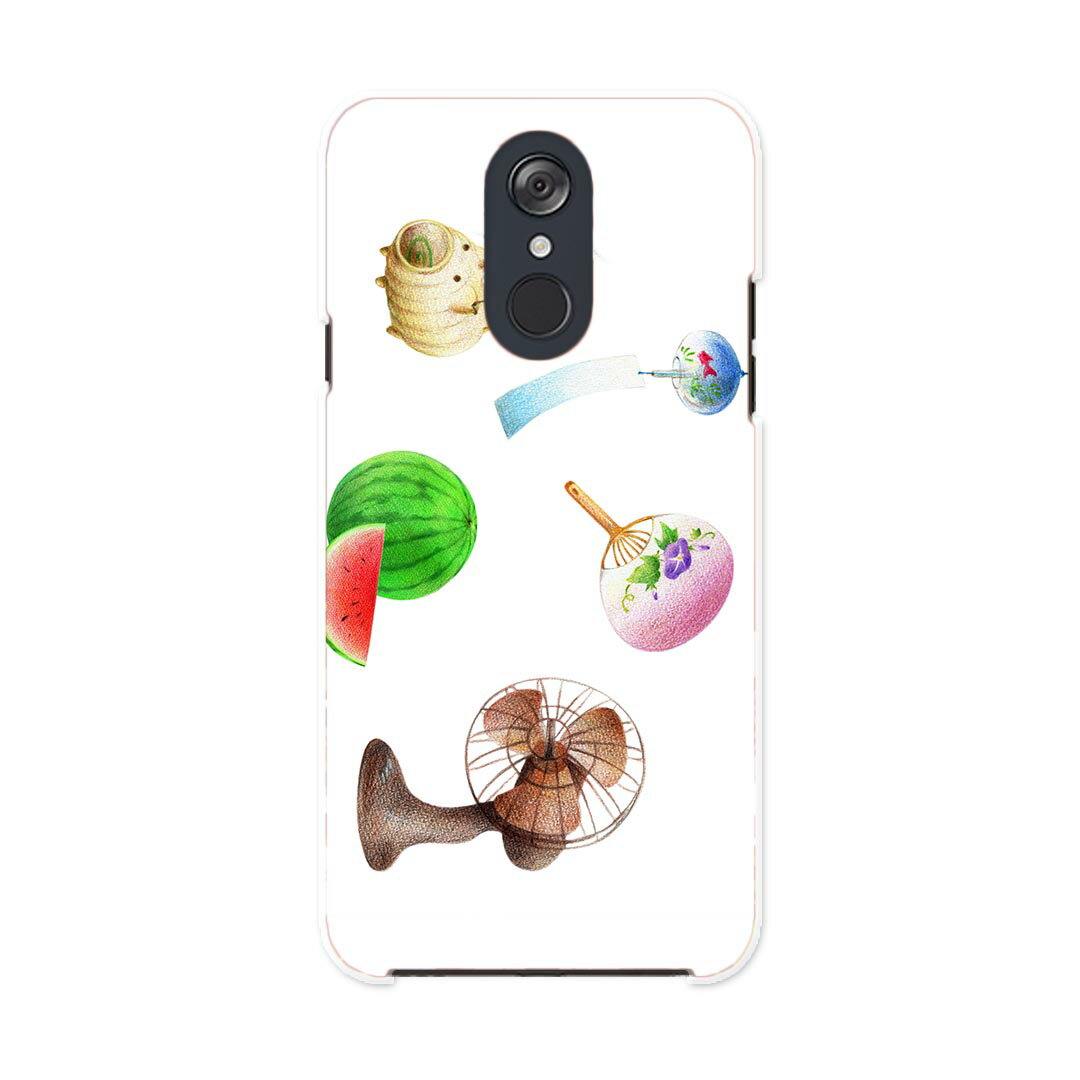 L-03K LG Electronics LG style エルジースタイル l03k docomo ドコモ スマホ カバー ケース スマホケース スマホカバー PC ハードケース 015546 夏　扇風機　スイカ　うちわ