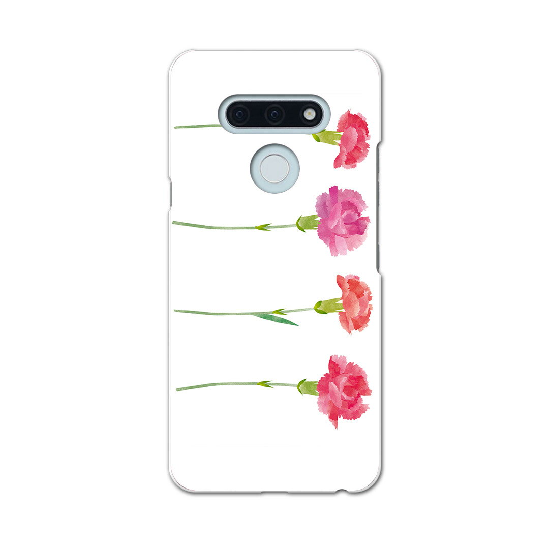 LG style3 L-41A docomo ドコモスマホ カバー ケース スマホケース スマホカバー PC ハードケース 015832 カーネーション　バラ　ピンク　花