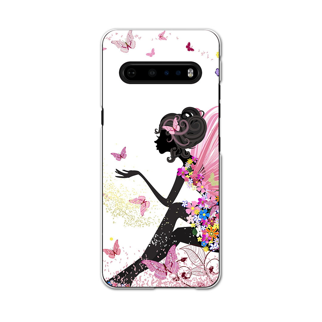 樂天商城 - LG V60 ThinQ 5G 専用 ハードケース L51A igcase スマホカバー カバー ケース pc ハードケース 001595 ラブリー 妖精　女の子　蝶