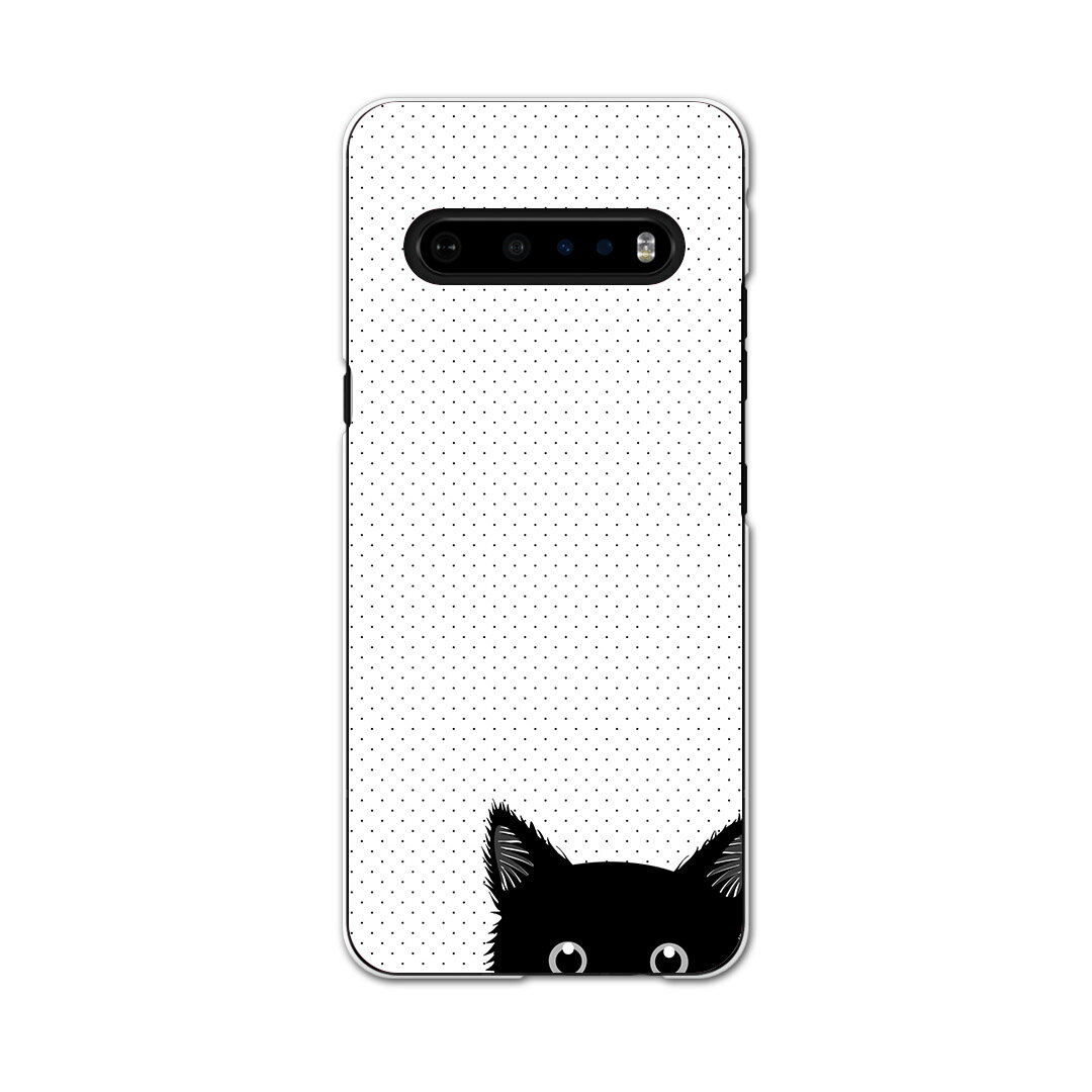 乐天商城 - LG V60 ThinQ 5G 専用 ハードケース L51A igcase スマホカバー カバー ケース pc ハードケース 010211 猫　黒　白