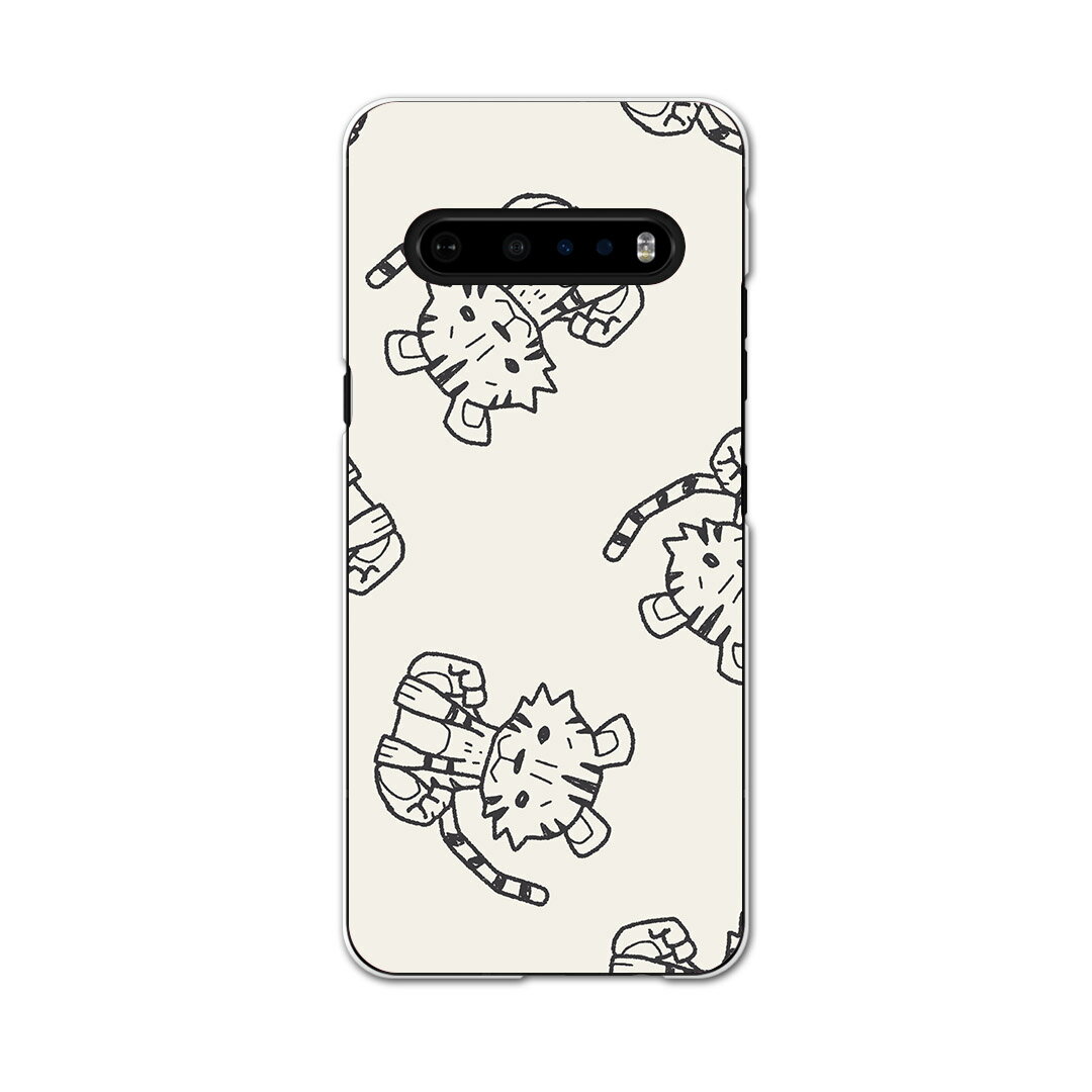 LG V60 ThinQ 5G 専用 ハードケース L51A igcase スマホカバー カバー ケース pc ハードケース 010708 トラ　動物　イラスト