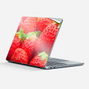 Surface Laptop 第7世代 13 インチ 用 スキンシール 全面スキンシール フル 背面 底 ステッカー 保護シール キャラクター かわいい 000149 苺 いちご 赤 果物