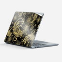 Surface Laptop 第7世代 13 インチ 用 スキンシール 全面スキンシール フル 背面 底 ステッカー 保護シール キャラクター かわいい 000384 ペイズリー ダマスク 花