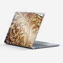 Surface Laptop 第7世代 13 インチ 用 スキンシール 全面スキンシール フル 背面 底 ステッカー 保護シール キャラクター かわいい 000407 ペイズリー ダマスク 花