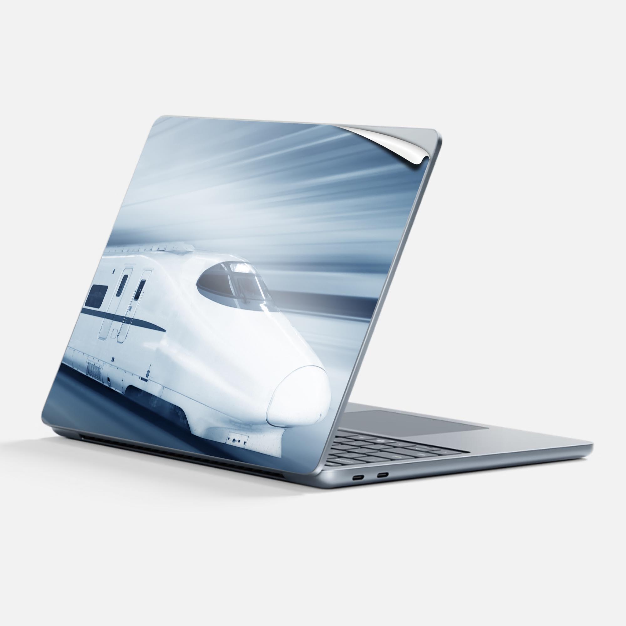 Surface Laptop 第7世代 13 インチ 用 スキンシール 全面スキンシール フル 背面 底 ステッカー 保護シール キャラクター かわいい 000868 新幹線