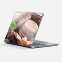Surface Laptop 第7世代 13 インチ 用 スキンシール 全面スキンシール フル laptop7用 背面 底 ステッカー 保護シール キャラクター かわいい 023396 女性 顔 人物 001014 マカロン チョコレート