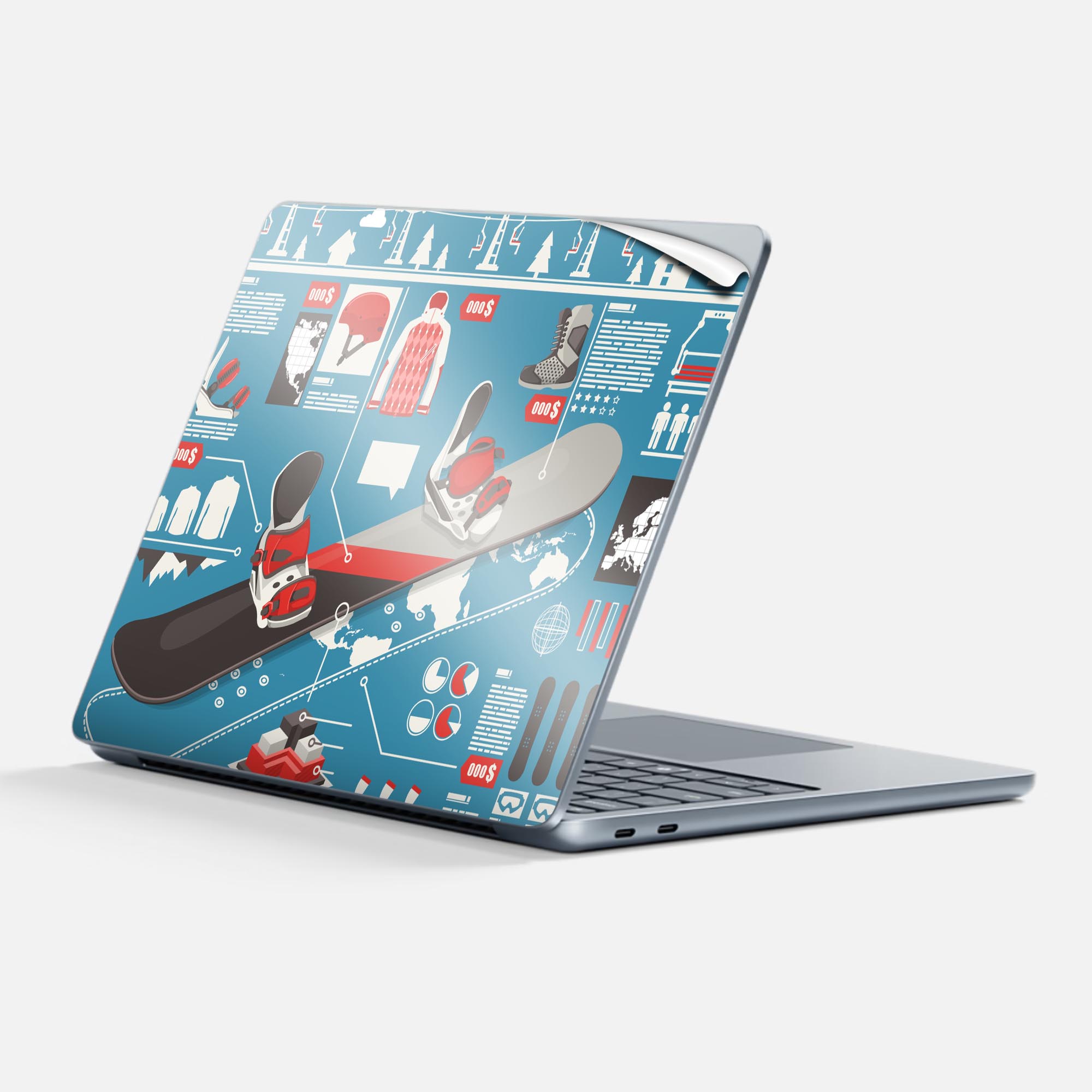 Surface Laptop 第7世代 13 インチ 用 スキンシール 全面スキンシール フル 背面 底 ステッカー 保護シ..