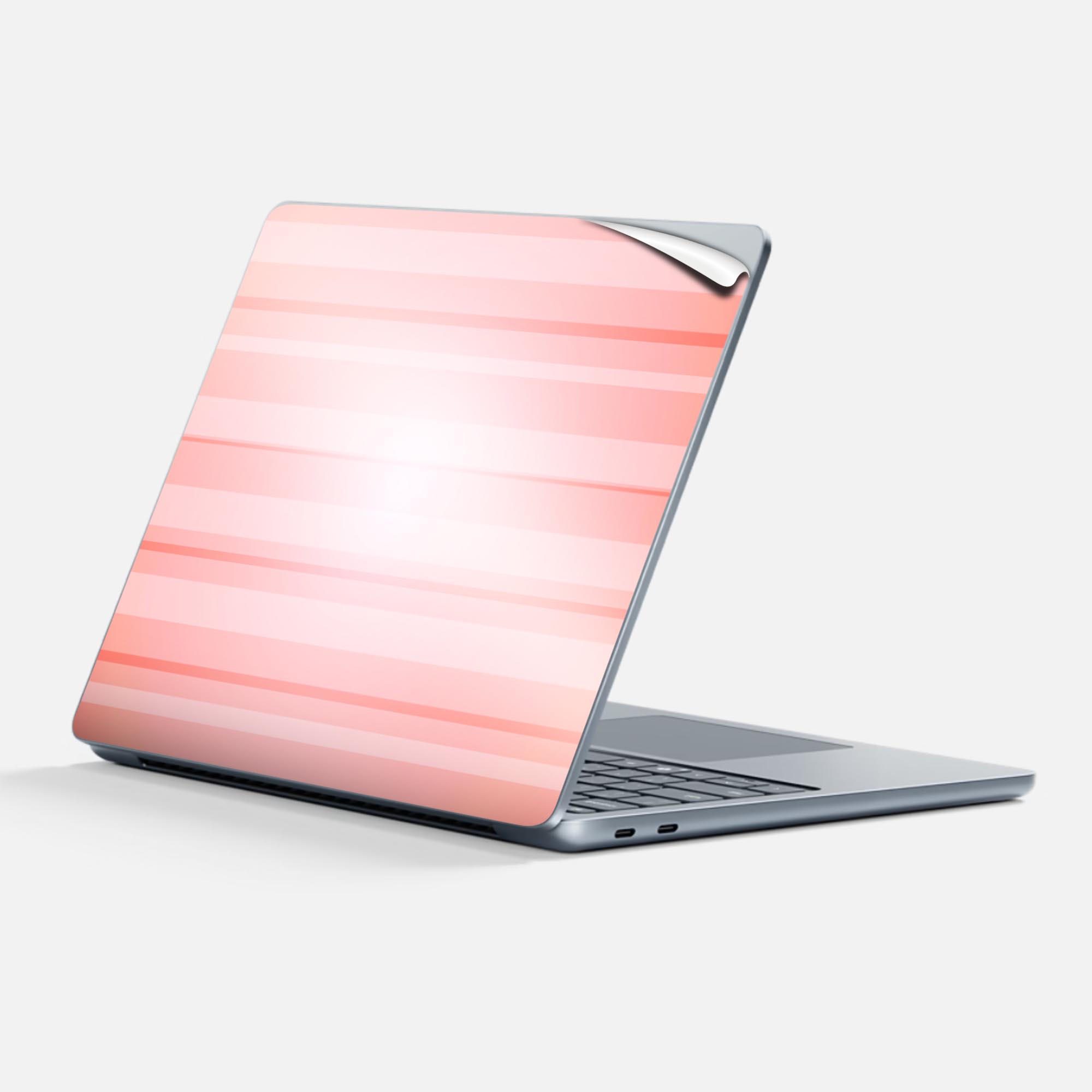 Surface Laptop 第7世代 13 インチ 用 スキンシール 全面スキンシール フル 背面 底 ステッカー 保護シール キャラクター かわいい 001986 シンプル ピンク