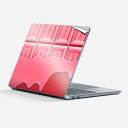 Surface Laptop 第7世代 13 インチ 用 スキンシール 全面スキンシール フル laptop7用 背面 底 ステッカー 保護シール キャラクター かわいい 023396 女性 顔 人物 002446 チョコレート ピンク