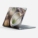 Surface Laptop 第7世代 13 インチ 用 スキンシール 全面スキンシール フル 背面 底 ステッカー 保護シール キャラクター かわいい 023557 お茶 抹茶 茶道 日本 和