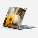 Surface Laptop 第7世代 13 インチ 用 スキンシール 全面スキンシール フル laptop7用 背面 底 ステッカー 保護シール キャラクター かわいい 023396 女性 顔 人物 025807 かぼちゃ 秋 花
