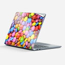 Surface Laptop 第7世代 13 インチ 用 スキンシール 全面スキンシール フル laptop7用 背面 底 ステッカー 保護シール キャラクター かわいい 023396 女性 顔 人物 025841 チョコレート お菓子 カラフル