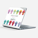 Surface Laptop 第7世代 13 インチ 用 スキンシール 全面スキンシール フル 背面 底 ステッカー 保護シール キャラクター かわいい 026137 骸骨 カラフル Halloween