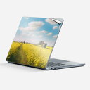 Surface Laptop 第7世代 13 インチ 用 スキンシール 全面スキンシール フル 背面 底 ステッカー 保護シール キャラクター かわいい 033644 菜の花畑