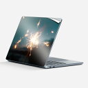 Surface Laptop 第7世代 13 インチ 用 スキンシール 全面スキンシール フル 背面 底 ステッカー 保護シール キャラクター かわいい 033777 線香花火