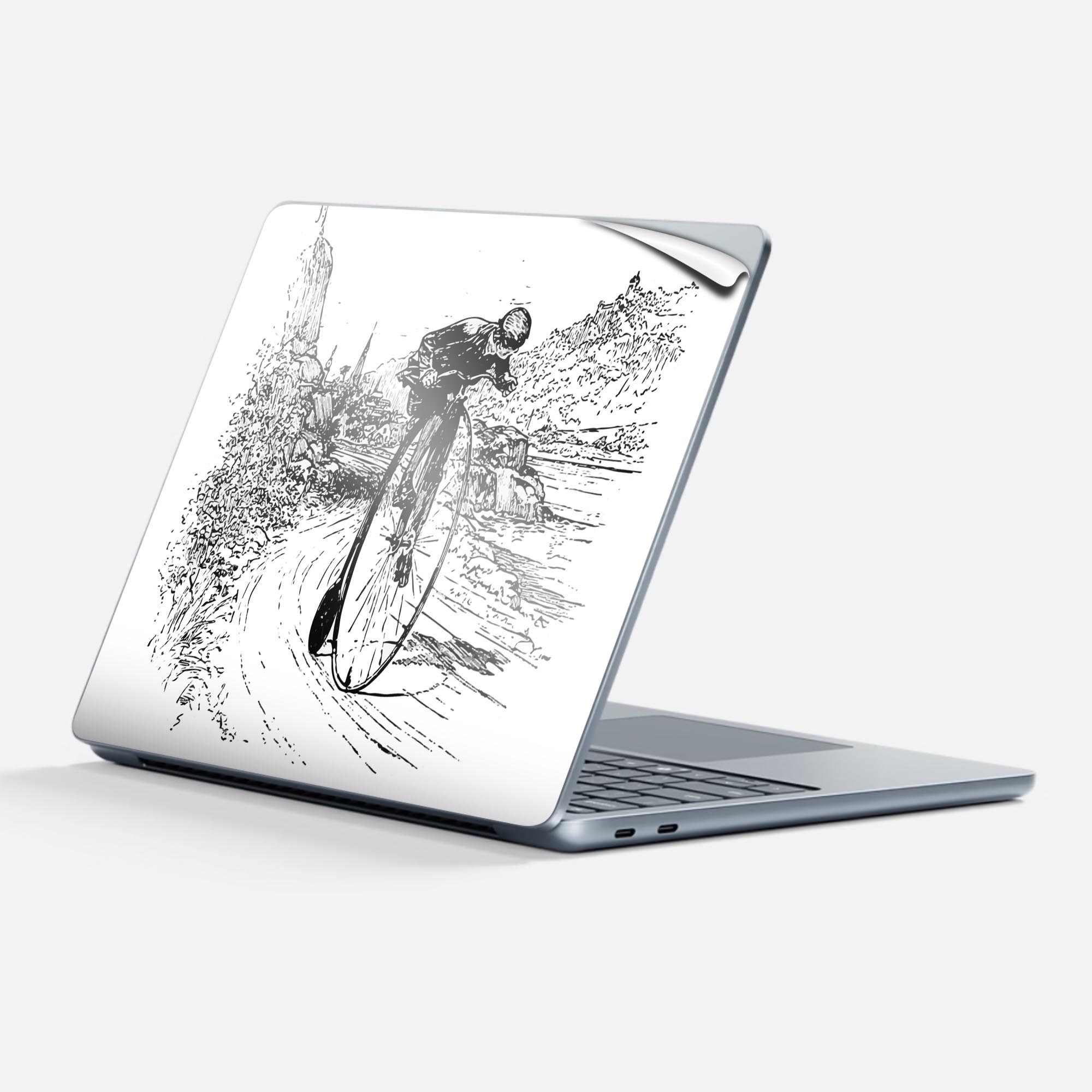 Surface Laptop 第7世代 13 インチ 用 スキンシール 全面スキンシール フル 背面 底 ステッカー 保護シ..