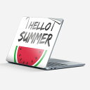 Surface Laptop 第7世代 13 インチ 用 スキンシール 全面スキンシール フル 背面 底 ステッカー 保護シール キャラクター かわいい 034740 食べ物 スイカ summer