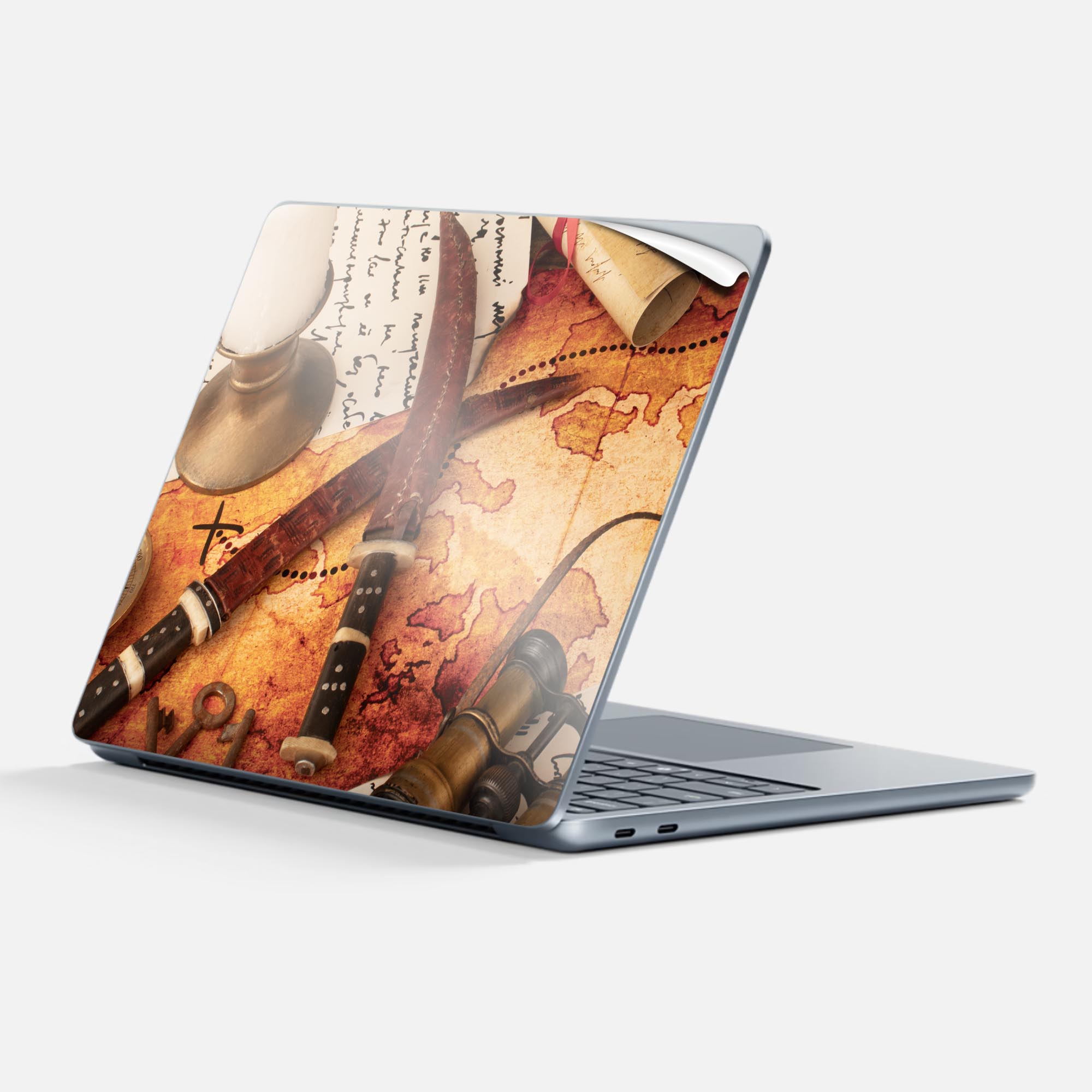 Surface Laptop 第7世代 13 インチ 用 スキンシール 全面スキンシール フル 背面 底 ステッカー 保護シ..