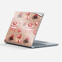 Surface Laptop 第7世代 13 インチ 用 スキンシール 全面スキンシール フル 背面 底 ステッカー 保護シール キャラクター かわいい 005544 ケーキ 苺 イラスト