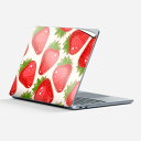 Surface Laptop 第7世代 13 インチ 用 スキンシール 全面スキンシール フル 背面 底 ステッカー 保護シール キャラクター かわいい 006119 イチゴ 苺 イラスト 模様