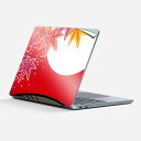 Surface Laptop 第7世代 13 インチ 用 スキンシール 全面スキンシール フル laptop7用 背面 底 ステッカー 保護シール キャラクター かわいい 023396 女性 顔 人物 006159 秋 花札 月