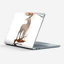 Surface Laptop 第7世代 13 インチ 用 スキンシール 全面スキンシール フル laptop7用 背面 底 ステッカー 保護シール キャラクター かわいい 023396 女性 顔 人物 006206 動物 鹿 秋