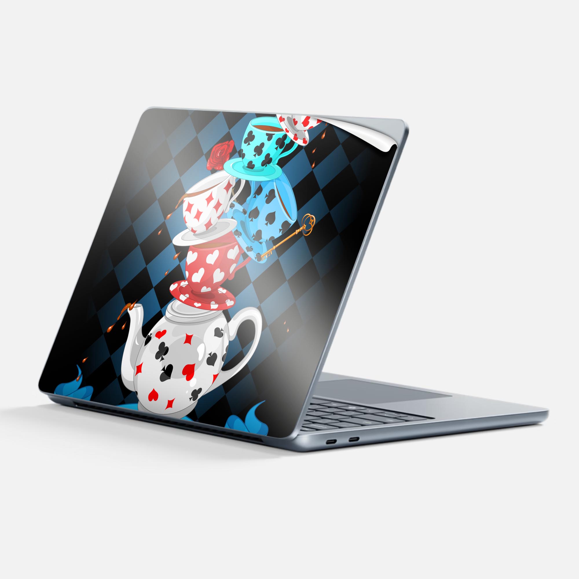 Surface Laptop 第7世代 13 インチ 用 スキンシール 全面スキンシール フル 背面 底 ステッカー 保護シ..