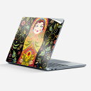 Surface Laptop 第7世代 13 インチ 用 スキンシール 全面スキンシール フル 背面 底 ステッカー 保護シール キャラクター かわいい 007293 花 マトリョーシカ イラスト|詳細画像