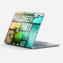 Surface Laptop 第7世代 13 インチ 用 スキンシール 全面スキンシール フル 背面 底 ステッカー 保護シール キャラクター かわいい 007493 ハロウィン インク ペンキ レインボー
