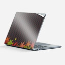 Surface Laptop 第7世代 13 インチ 用 スキンシール 全面スキンシール フル laptop7用 背面 底 ステッカー 保護シール キャラクター かわいい 023396 女性 顔 人物 008537 秋 赤 レッド 市松模様 紅葉