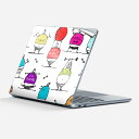 Surface Laptop 第7世代 13 インチ 用 スキンシール 全面スキンシール フル 背面 底 ステッカー 保護シール キャラクター かわいい 008610 イラスト カラフル 人物 ダイエット