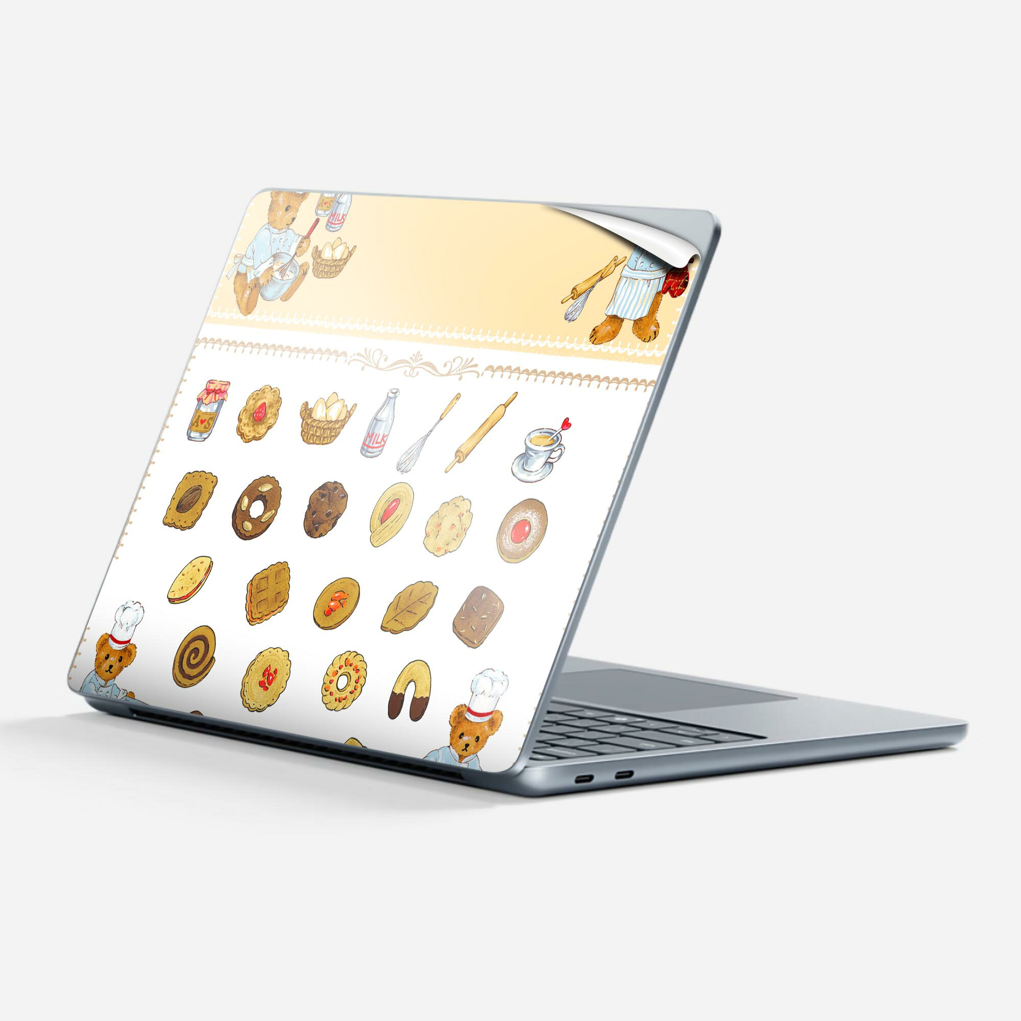 商品特徴・貼るだけでかんたん着せ替え、Surfac Laptop(第7世代) 13インチ 共通対応デザインスキンシール・高精細プリントで写真と遜色のない仕上がり！半光沢シートでしっとりツヤのある表現力・ちょっとしたすり傷からSurface本体を保護・接着部はエアフリー素材で気泡の心配も軽減・再剥離素材なので貼り付け時の調整も安心注意事項画像はサンプルですので、ご覧の環境によっては多少色味に違いを感じる場合がございます。 イメージと違った、モニターと色味が異なるという理由での交換や返金はご対応出来かねます。スキンシールのみの販売で、本体は付属しません。また、シールは背面部用のみとなります。初回貼付時の位置調整や貼り直しは可能ですが、しっかりと押し付けて接着させた後の再剥離、再利用は保証しておりません。また接着部に油分や汚れが付着しますと角の部分は剥がれやすくなりますので、貼付時はあまり触れないようにご注意ください。無地のセミグロスシートにデザインをプリントした商品で、デコなどの加工はございません。 凹凸や光沢があるように見えたり布地や金属を素材にしたように見える商品もありますが、デザインの図版によるものです。印刷時に微妙な画像のズレが生じる場合がございます。ご注文後に1点1点制作する受注生産品の為、不良品以外のご返品や交換は固くお断りします。 発送について完全受注生産のハンドメイド商品となりますので、既製品と比べて発送までお時間を頂いています。 基本的に決済確認後、最大で10営業日での発送となります。繁忙期や休業日明けの場合はさらに時間がかかる場合があります。 その際には別途メールにてご連絡致します。メール便の場合、発送日から到着までに2?4日ほどかかる場合が多く、紛失などの保障もご対応できかねます。あらかじめご了承下さい。