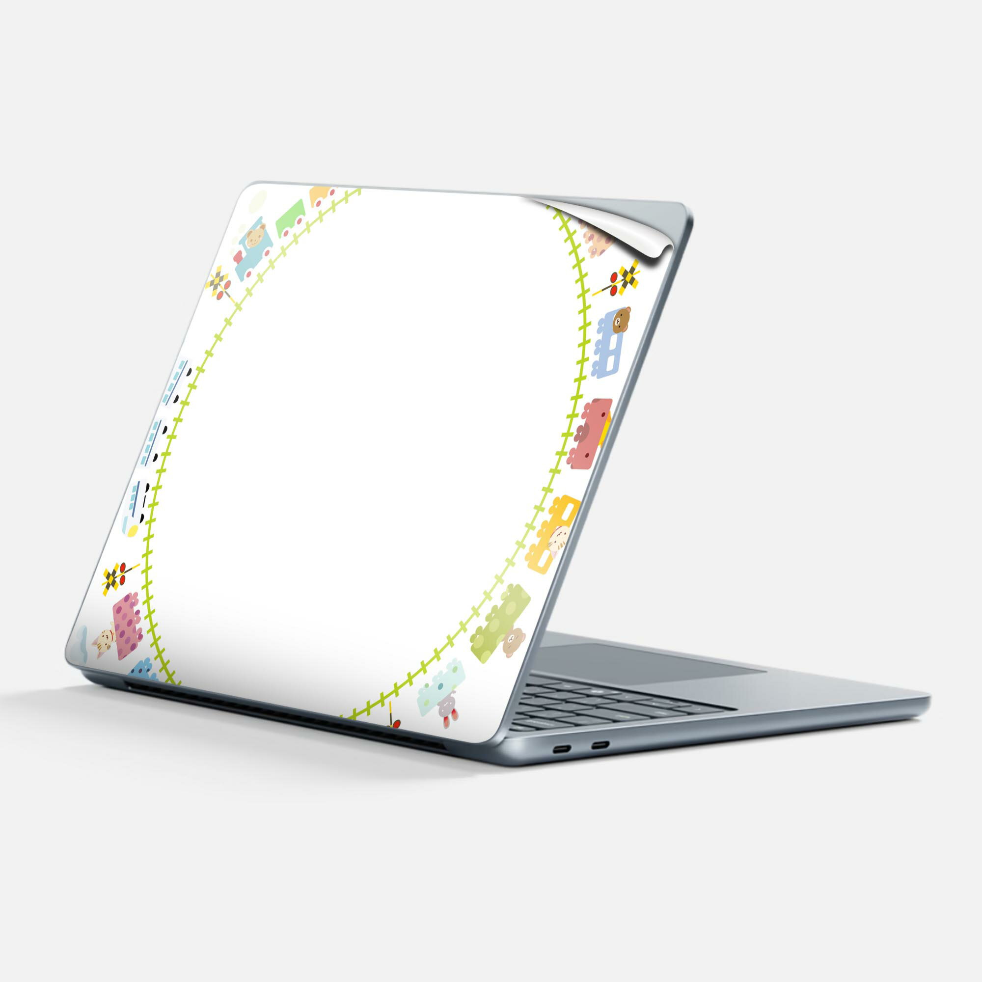 Surface Laptop 第7世代 13 インチ 用 スキンシール 全面スキンシール フル 背面 底 ステッカー 保護シ..