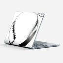 Surface Laptop 第7世代 13 インチ 用 スキンシール 全面スキンシール フル 背面 底 ステッカー 保護シール キャラクター かわいい 010183 スポーツ 野球 ボール