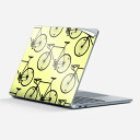 Surface Laptop 第7世代 13 インチ 用 スキンシール 全面スキンシール フル laptop7用 背面 底 ステッカー 保護シール キャラクター かわいい 023396 女性 顔 人物 010419 乗り物 自転車 黄色