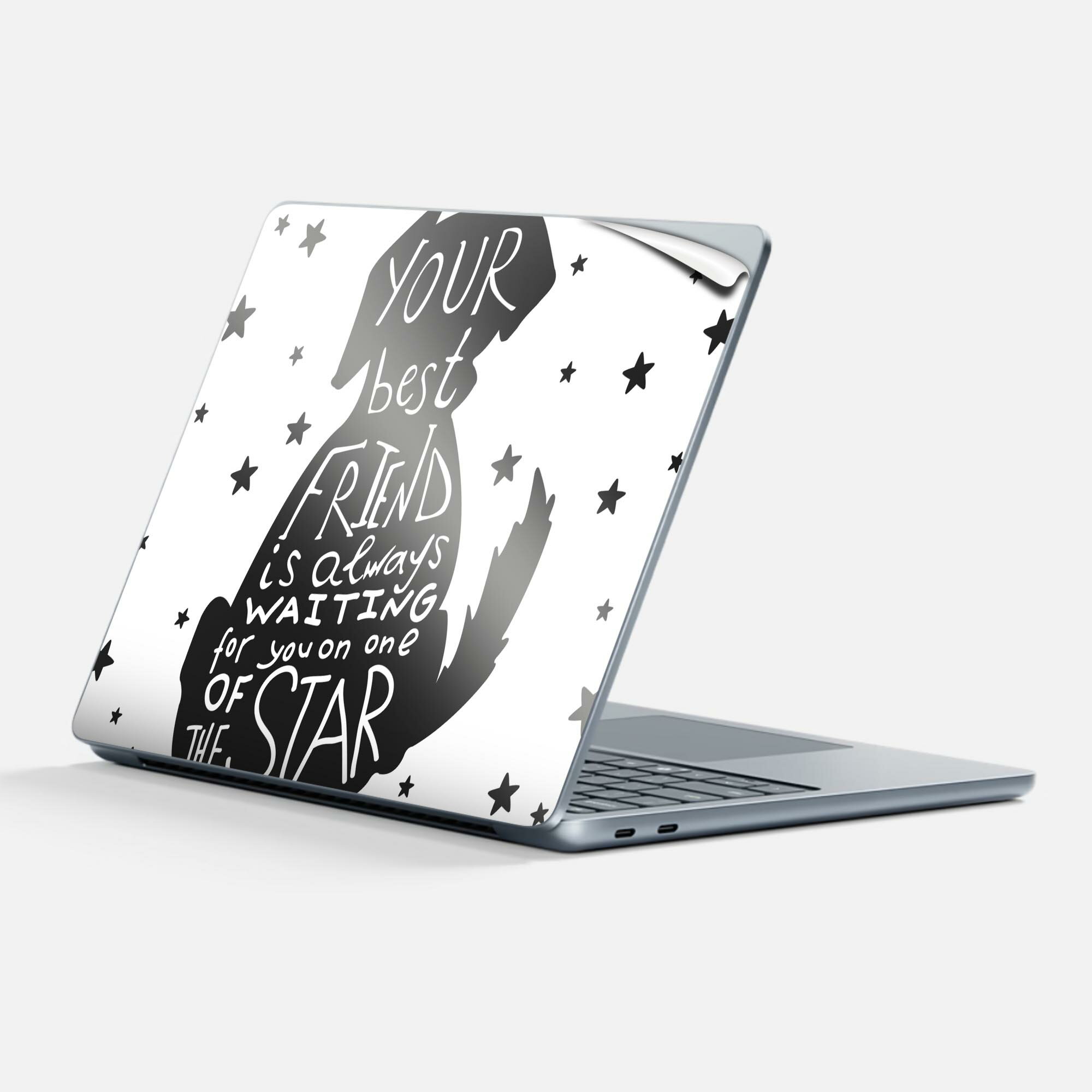 Surface Laptop 第7世代 13 インチ 用 スキンシール 全面スキンシール フル 背面 底 ステッカー 保護シ..