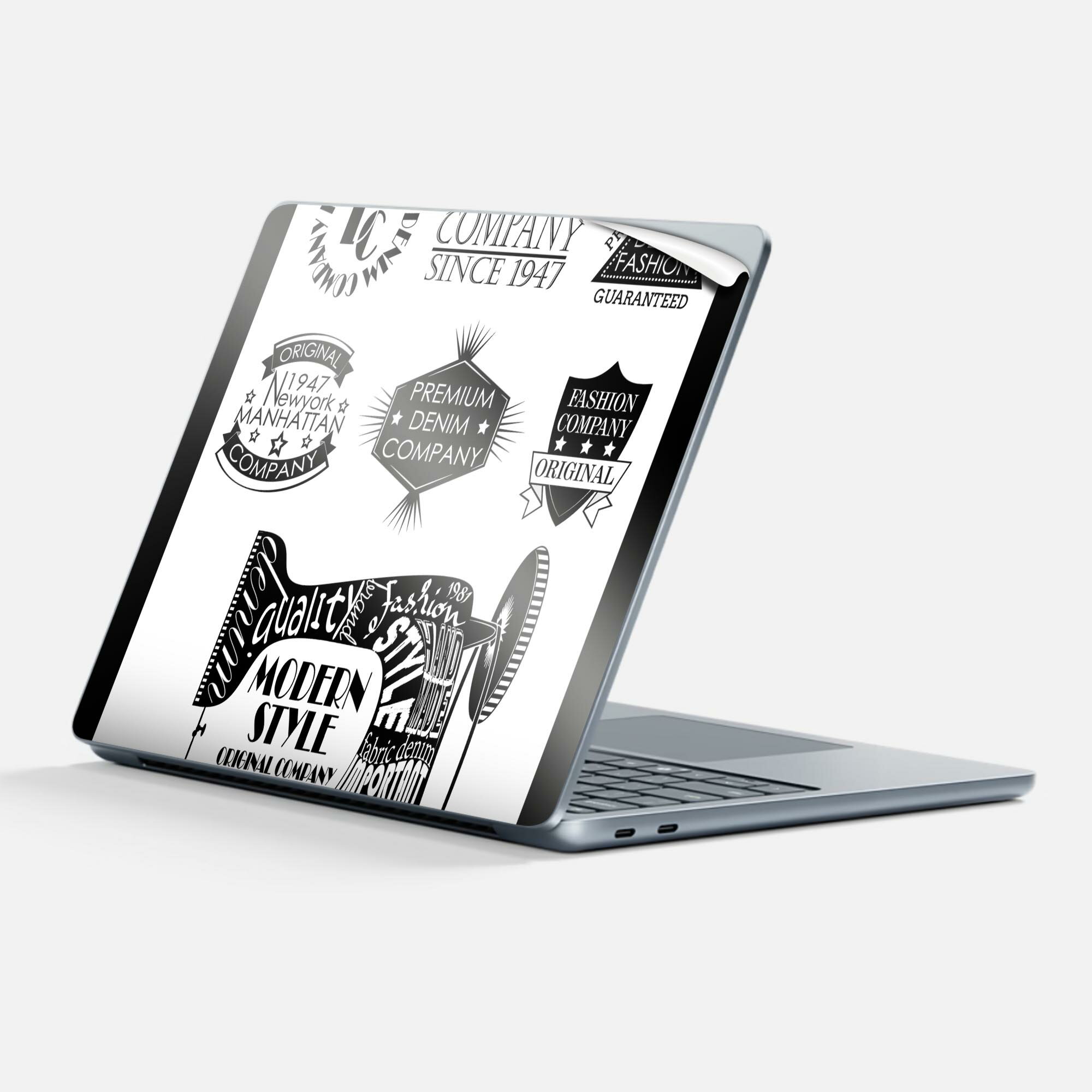 Surface Laptop 第7世代 13 インチ 用 スキンシール 全面スキンシール フル 背面 底 ステッカー 保護シ..