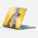 Surface Laptop 第7世代 13 インチ 用 スキンシール 全面スキンシール フル 背面 底 ステッカー 保護シール キャラクター かわいい 011555 キリン 動物 サングラス