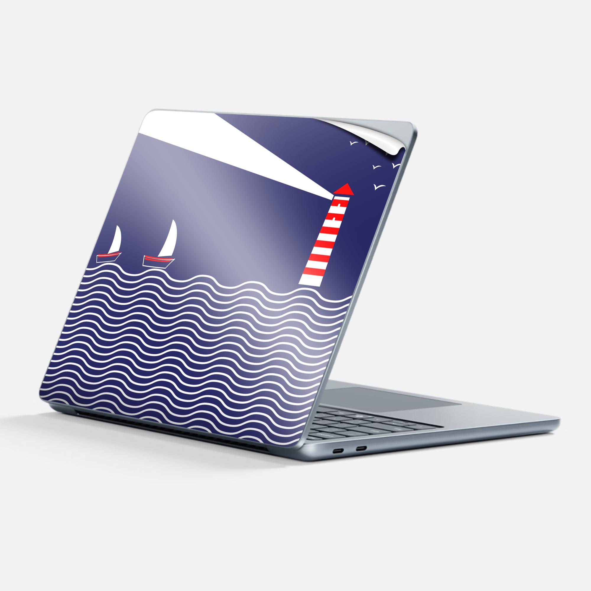 Surface Laptop 第7世代 13 インチ 用 スキンシール 全面スキンシール フル 背面 底 ステッカー 保護シ..